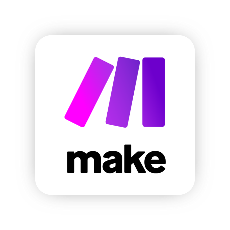 Make.com logo for ai agent development service home page